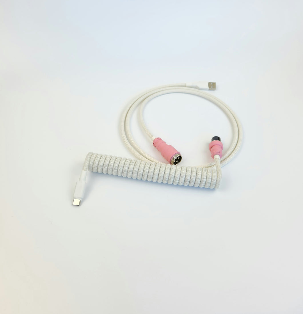 Analog Dreams Cream Cable - Coiled - Pink Aviator