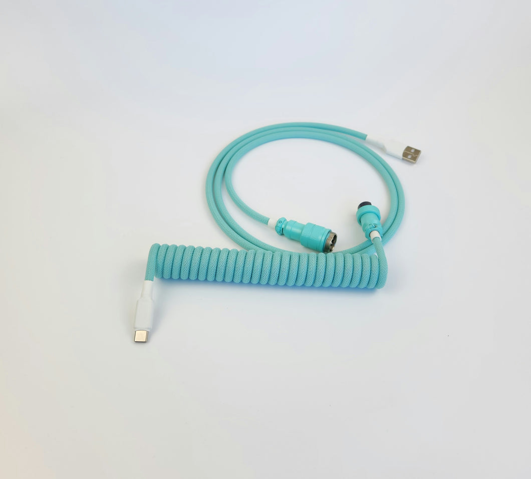 Bright Teal Cable - Coiled - Teal Aviator