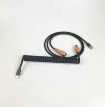 Load image into Gallery viewer, Black Cable - Coiled - Copper Aviator
