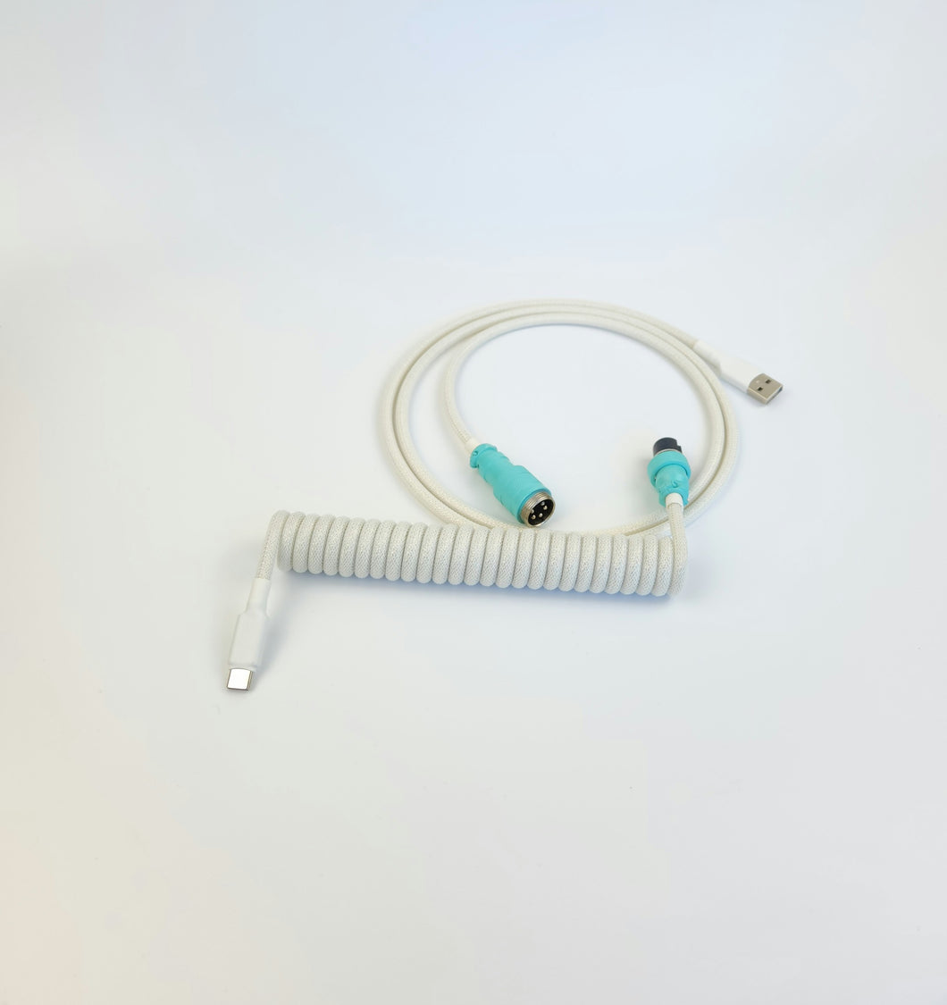 Analog Dreams Cream Cable - Coiled - Teal Aviator