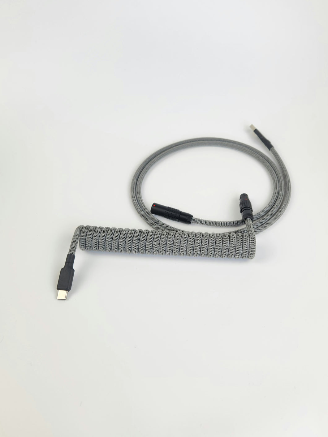 Grey cable - coiled - Black Lemo