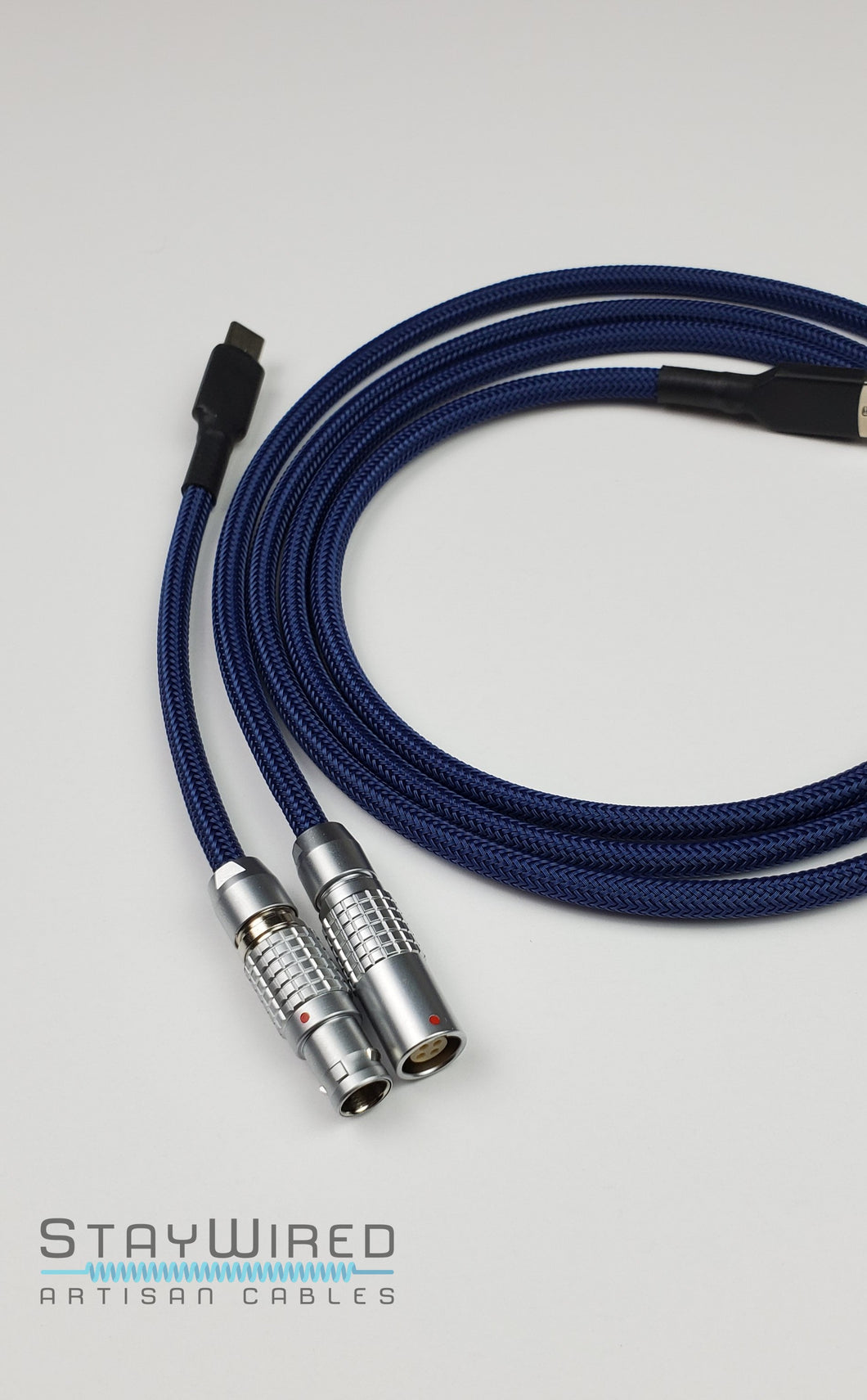 Grand Blue // straight cable // Silver premium push/pull (Customize)