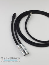Load image into Gallery viewer, Sleek Black // straight cable // Silver Premium Push/pull (customize)
