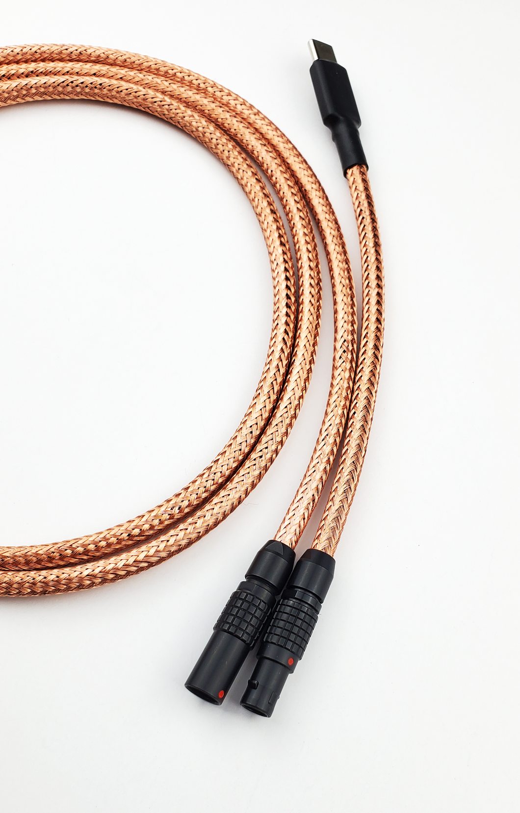 Fully Copper Sleeved // straight cable // Black premium push/pull